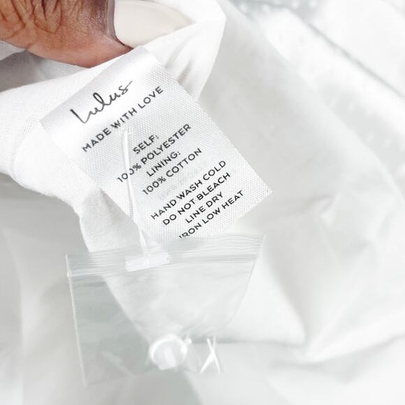 Lulu’s Cabaret Queen White Polka Dot Embossed Satin Backless Midi Dress Sz Small - Picture 6 of 6